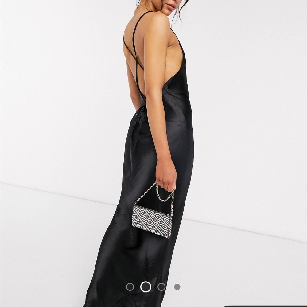 ASOS satin maxi dress in black (6) - Picture 3 of 7